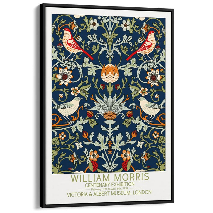 William Morris Birds & Flowers | Great Britain A3 297 X 420Mm 11.7 16.5 Inches / Canvas Floating