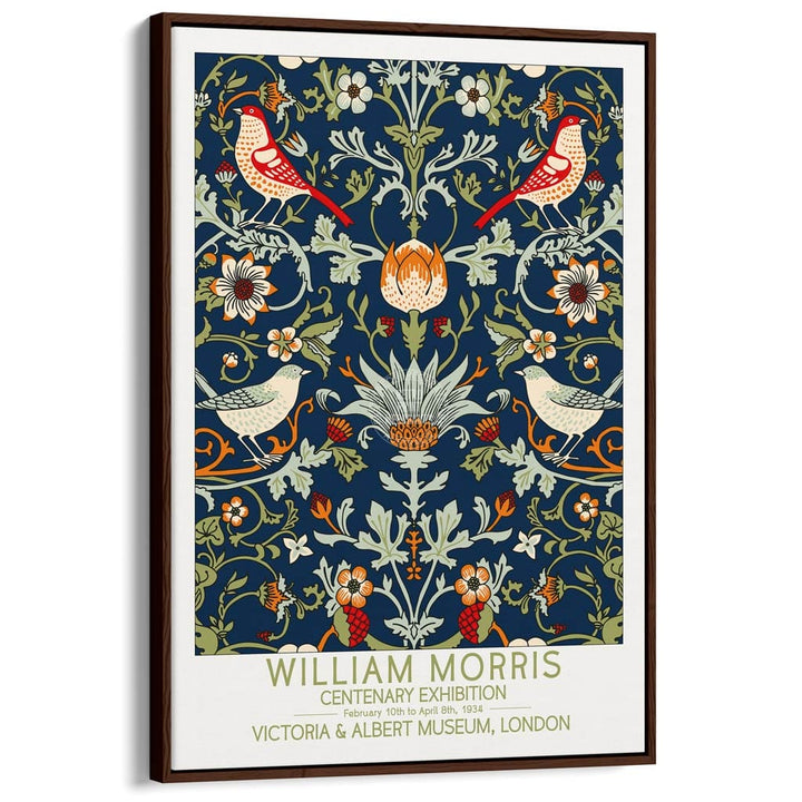 William Morris Birds & Flowers | Great Britain A3 297 X 420Mm 11.7 16.5 Inches / Canvas Floating
