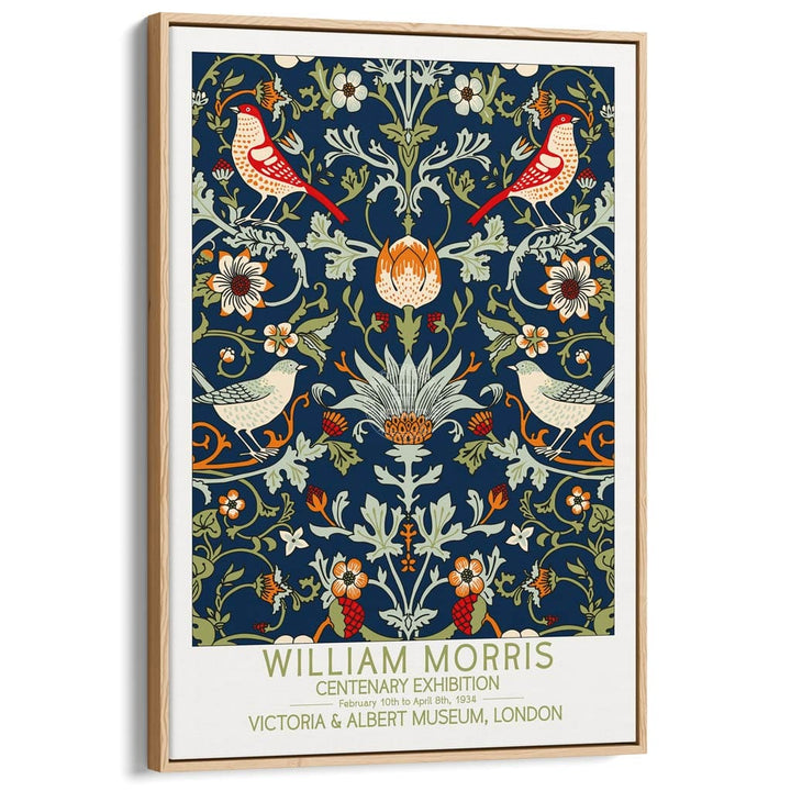 William Morris Birds & Flowers | Great Britain A3 297 X 420Mm 11.7 16.5 Inches / Canvas Floating