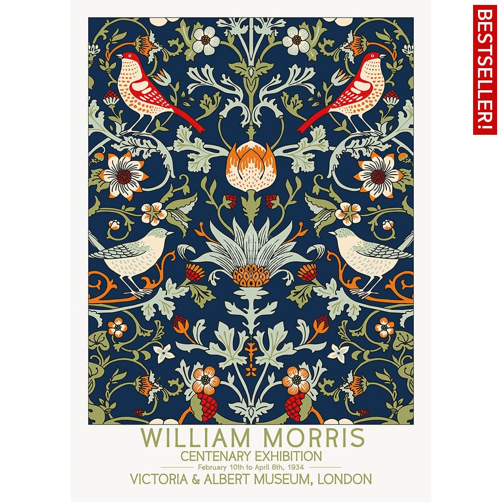William Morris Birds & Flowers | Great Britain A3 297 X 420Mm 11.7 16.5 Inches / Unframed Print Art