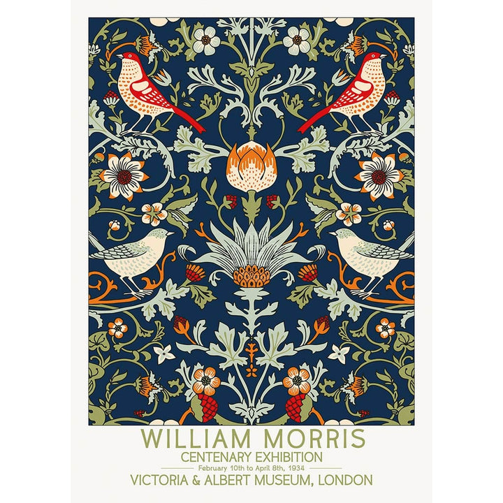 William Morris Birds & Flowers | Great Britain A3 297 X 420Mm 11.7 16.5 Inches / Unframed Print Art