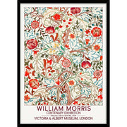 William Morris Flowers | Great Britain A3 297 X 420Mm 11.7 16.5 Inches / Framed Print - Black Timber