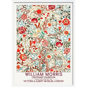 William Morris Flowers | Great Britain A3 297 X 420Mm 11.7 16.5 Inches / Framed Print - White Timber