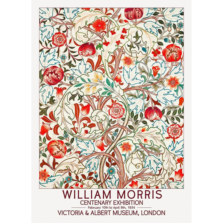 William Morris Flowers | Great Britain A3 297 X 420Mm 11.7 16.5 Inches / Unframed Print Art