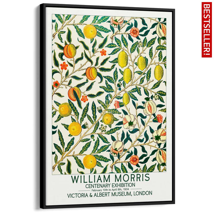 William Morris Fruits | Great Britain A3 297 X 420Mm 11.7 16.5 Inches / Canvas Floating Frame -