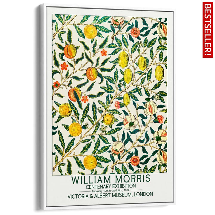 William Morris Fruits | Great Britain A3 297 X 420Mm 11.7 16.5 Inches / Canvas Floating Frame -