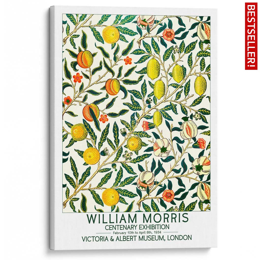 William Morris Fruits | Great Britain A3 297 X 420Mm 11.7 16.5 Inches / Stretched Canvas Print Art
