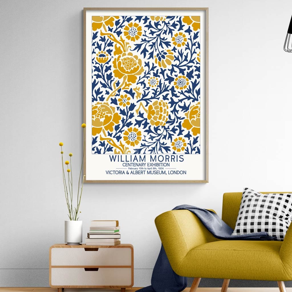 William Morris Gold & Blue | Great Britain Print Art