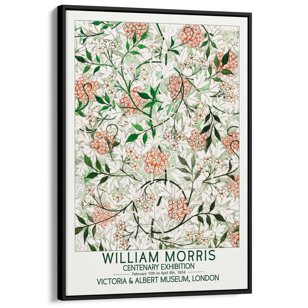 William Morris Jasmine | Great Britain A3 297 X 420Mm 11.7 16.5 Inches / Canvas Floating Frame -