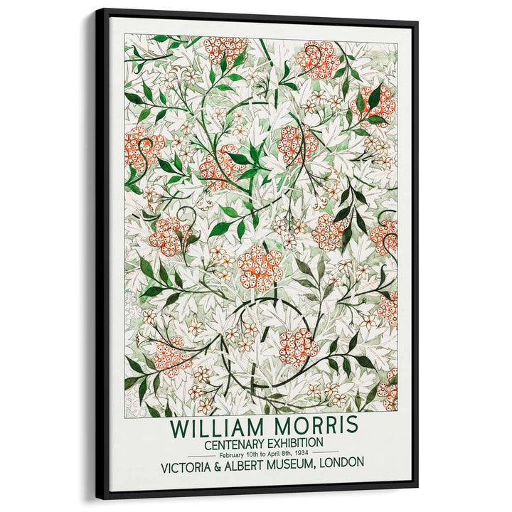 William Morris Jasmine | Great Britain A3 297 X 420Mm 11.7 16.5 Inches / Canvas Floating Frame -