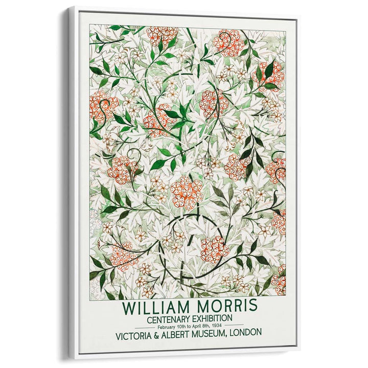 William Morris Jasmine | Great Britain A3 297 X 420Mm 11.7 16.5 Inches / Canvas Floating Frame -