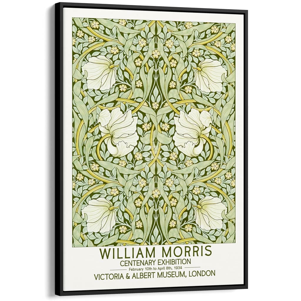 William Morris Pimpernel | Great Britain A4 210 X 297Mm 8.3 11.7 Inches / Canvas Floating Frame: