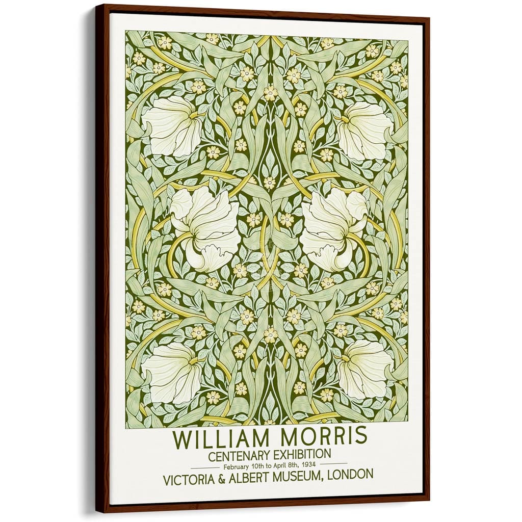 William Morris Pimpernel | Great Britain A4 210 X 297Mm 8.3 11.7 Inches / Canvas Floating Frame: