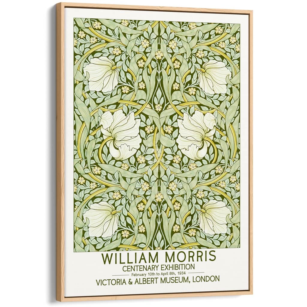 William Morris Pimpernel | Great Britain A4 210 X 297Mm 8.3 11.7 Inches / Canvas Floating Frame:
