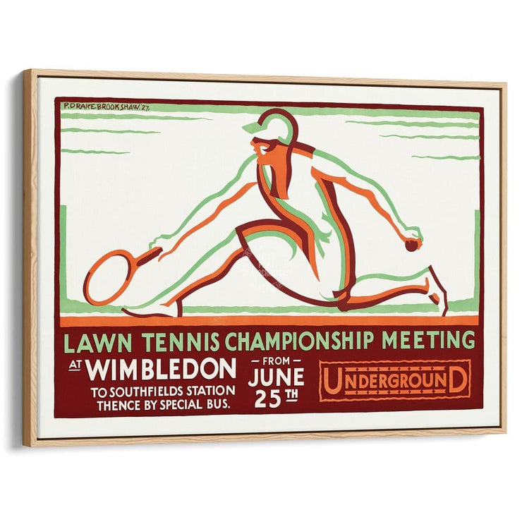 Wimbledon 1928 | United Kingdom A3 297 X 420Mm 11.7 16.5 Inches / Canvas Floating Frame - Natural