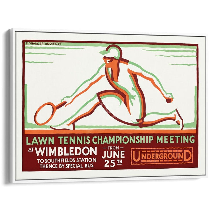 Wimbledon 1928 | United Kingdom A3 297 X 420Mm 11.7 16.5 Inches / Canvas Floating Frame - White