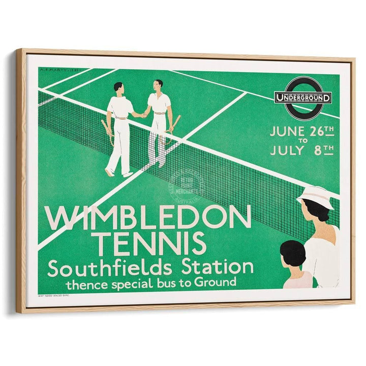 Wimbledon 1933 | United Kingdom A3 297 X 420Mm 11.7 16.5 Inches / Canvas Floating Frame - Natural