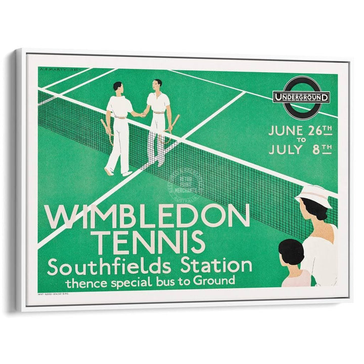 Wimbledon 1933 | United Kingdom A3 297 X 420Mm 11.7 16.5 Inches / Canvas Floating Frame - White