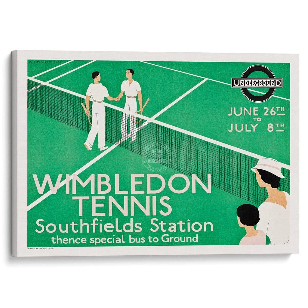 Wimbledon 1933 | United Kingdom A3 297 X 420Mm 11.7 16.5 Inches / Stretched Canvas Print Art