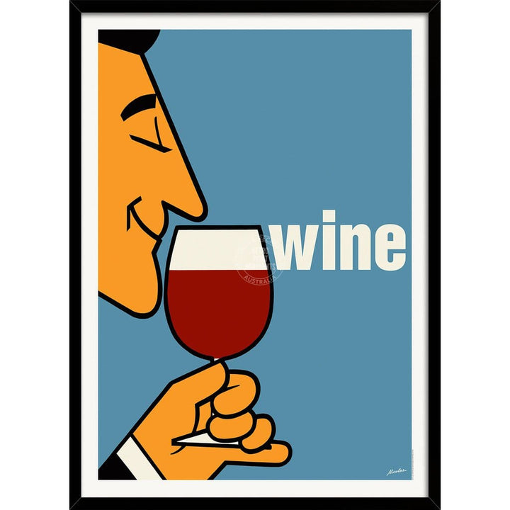 Wine | France A3 297 X 420Mm 11.7 16.5 Inches / Framed Print - Black Timber Art