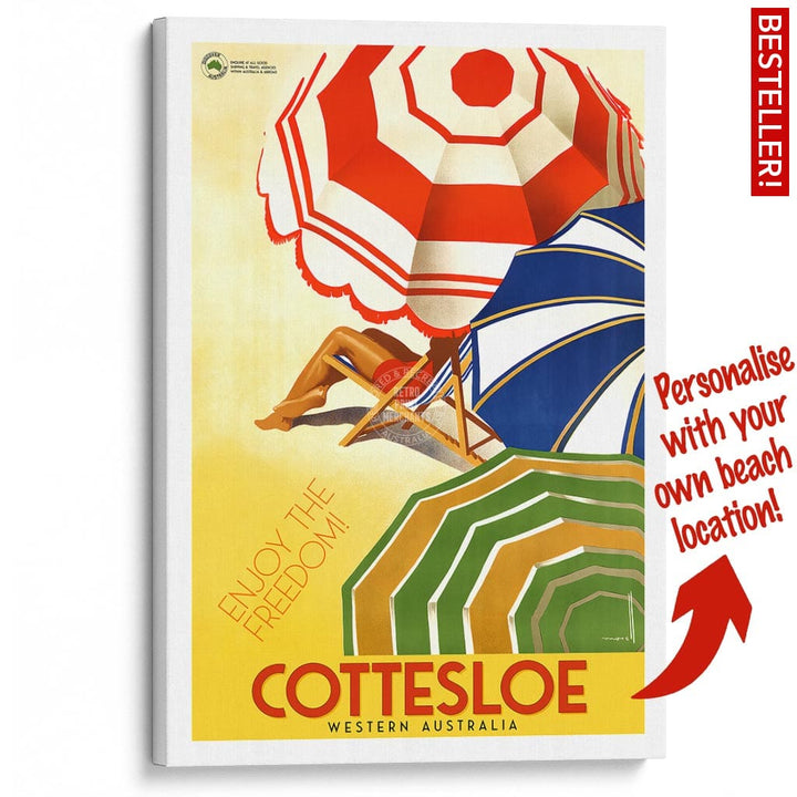 Your Own Beach Location | Personalise It Or Keep Cottesloe A3 297 X 420Mm 11.7 16.5 Inches /
