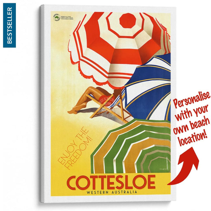 Your Own Beach Location | Personalise It Or Keep Cottesloe A3 297 X 420Mm 11.7 16.5 Inches /