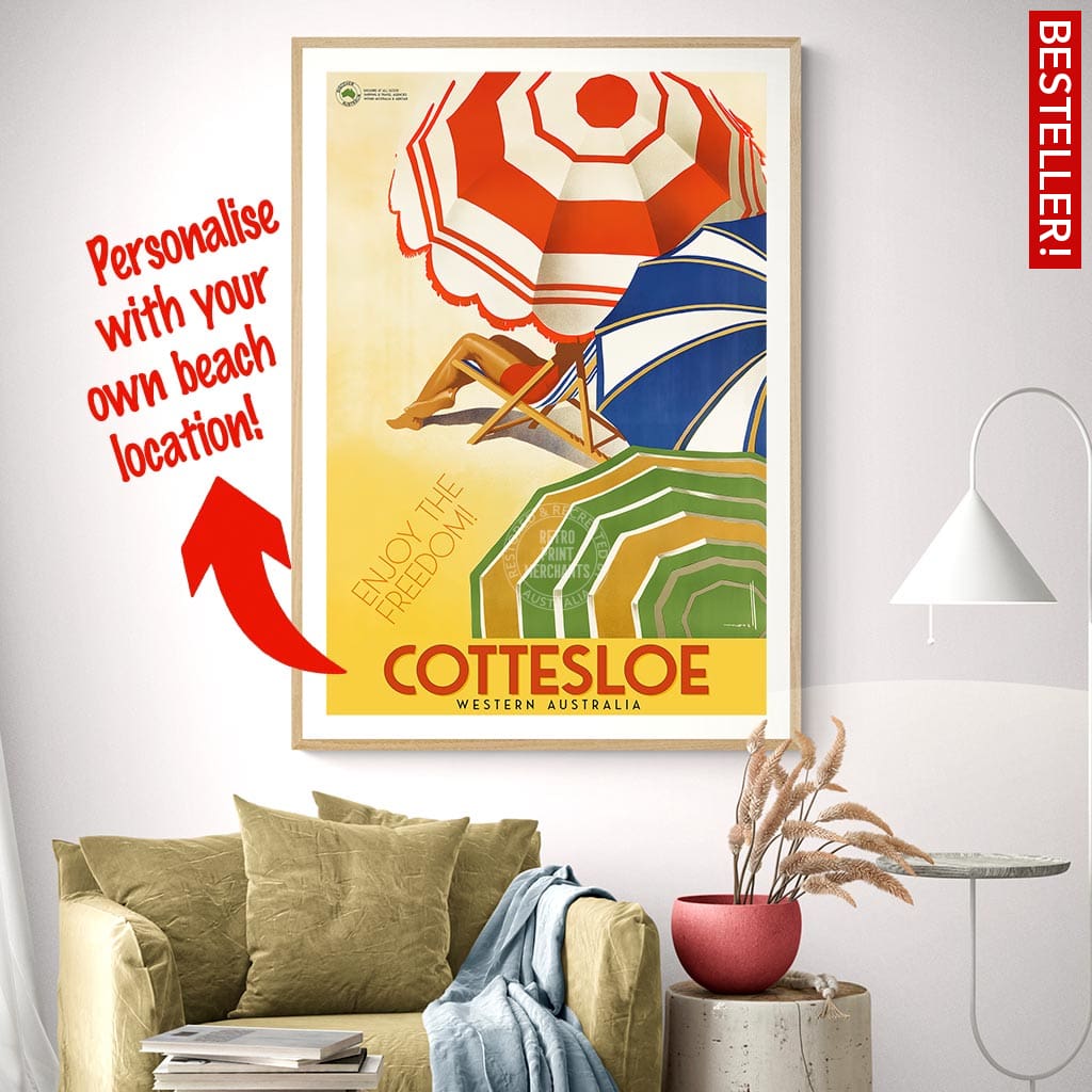 Your Own Beach Location | Personalise It Or Keep Cottesloe Print Art