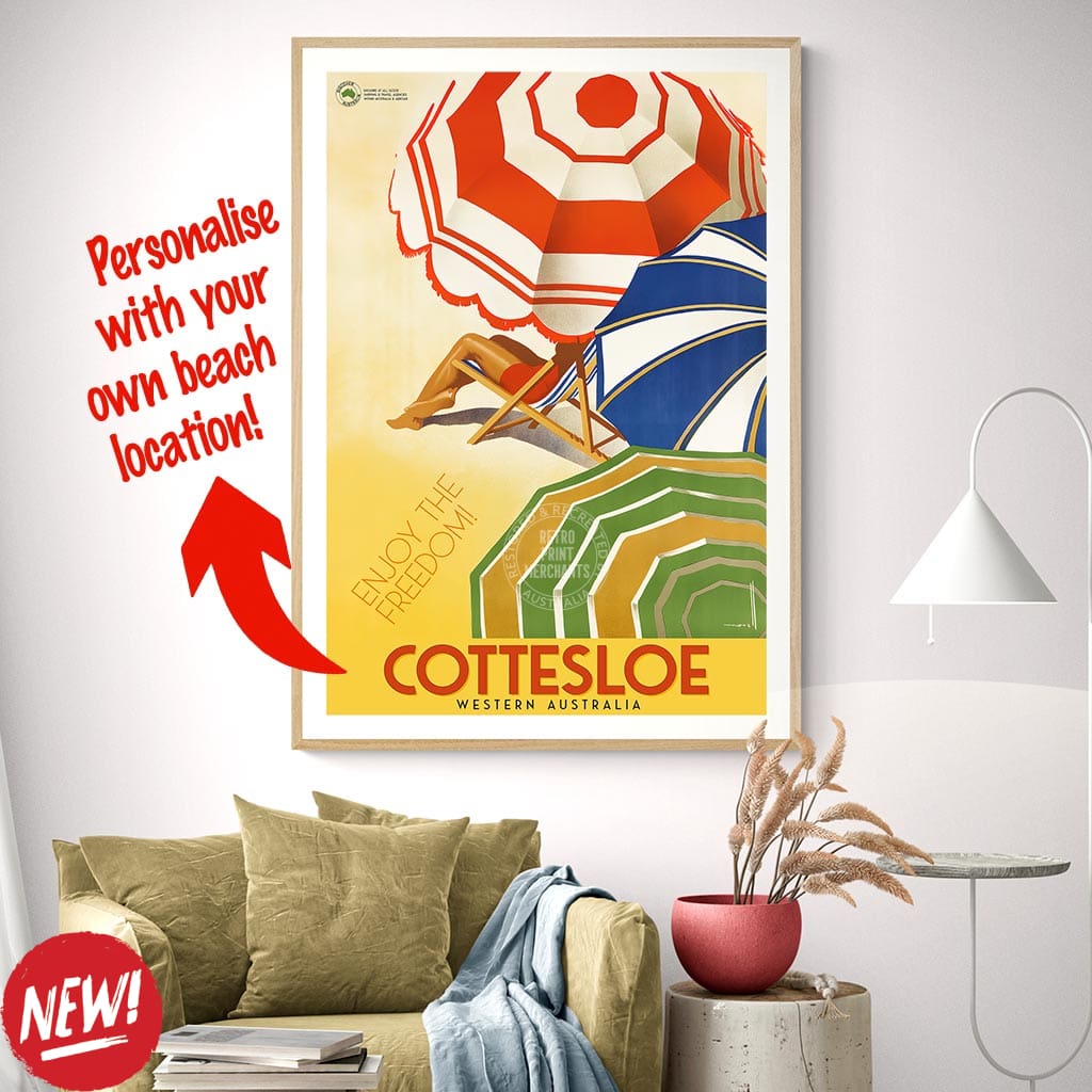 Your Own Beach Location | Personalise It Or Keep Cottesloe Print Art