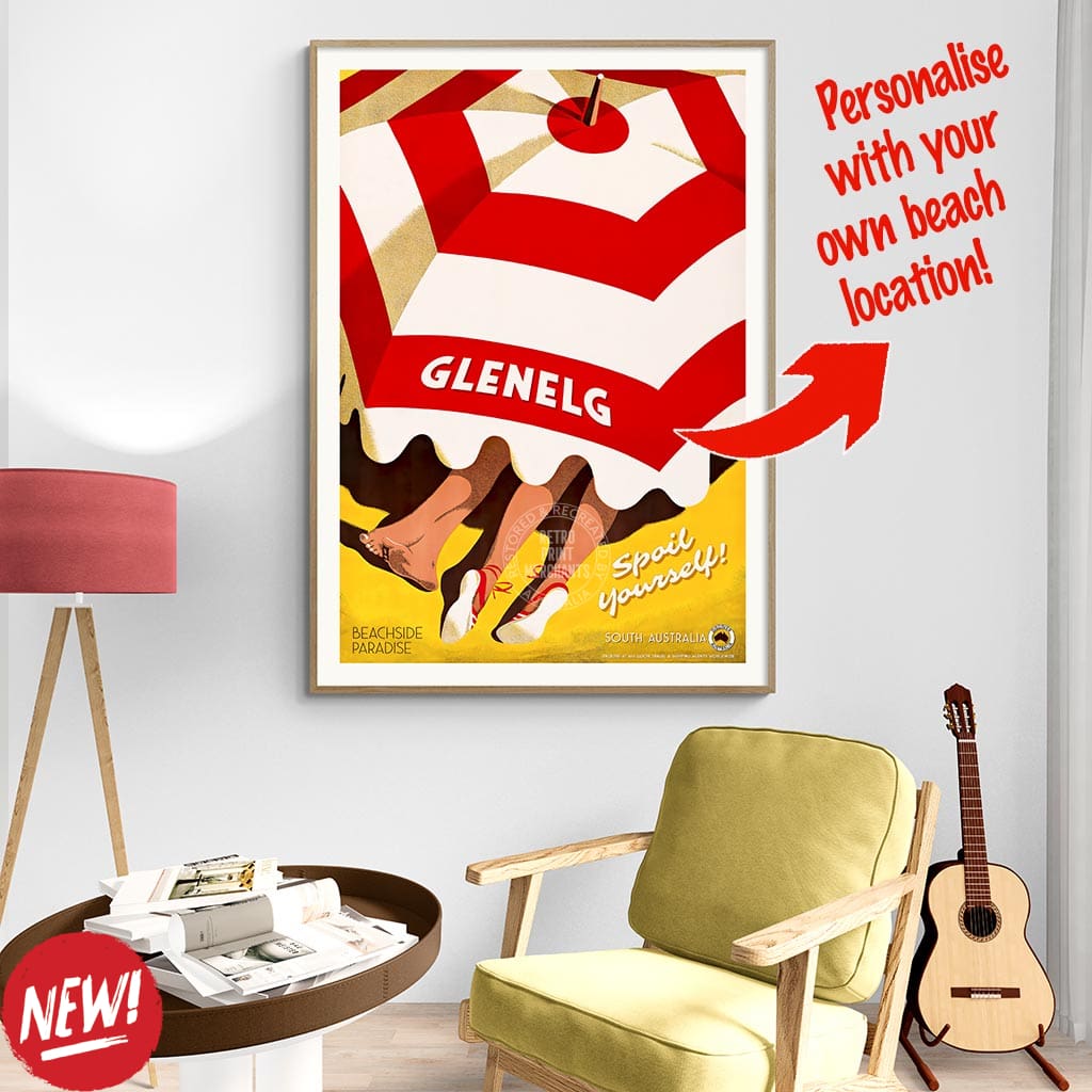 Your Own Beach Location | Personalise It Or Keep Glenelg Print Art