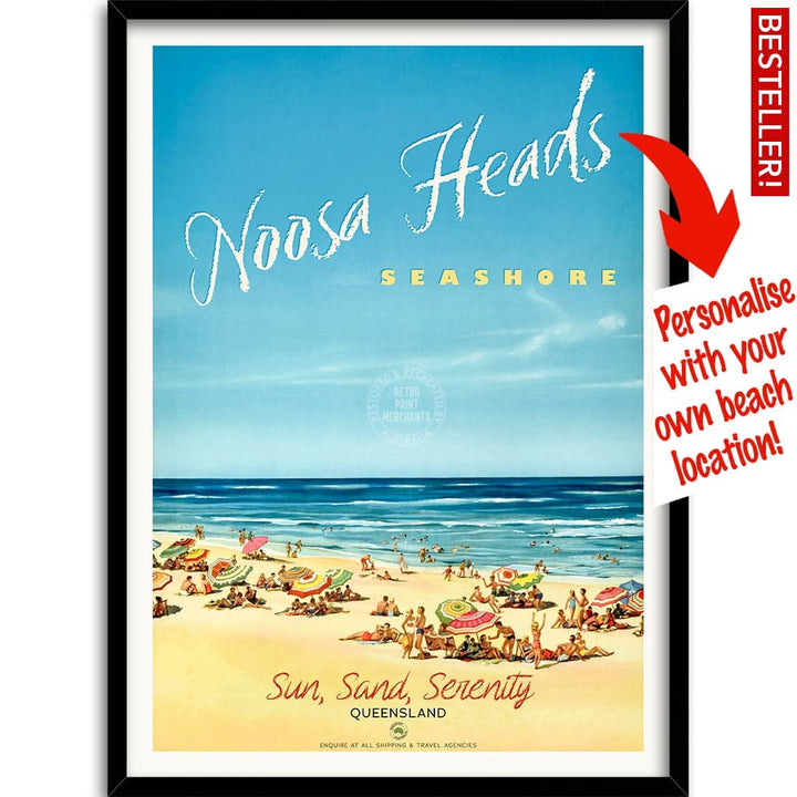 Your Own Beach Location | Personalise It Or Keep Noosa Heads A3 297 X 420Mm 11.7 16.5 Inches /