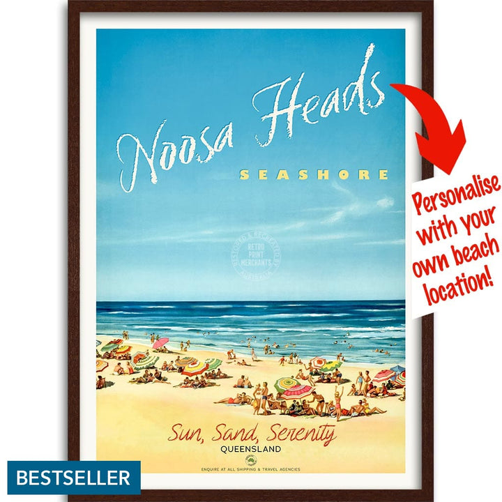 Your Own Beach Location | Personalise It Or Keep Noosa Heads A3 297 X 420Mm 11.7 16.5 Inches /
