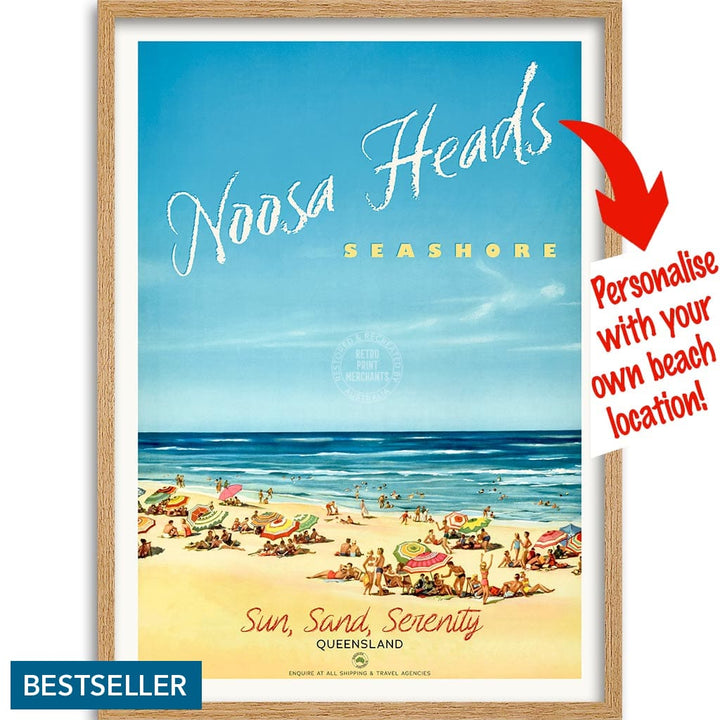 Your Own Beach Location | Personalise It Or Keep Noosa Heads A3 297 X 420Mm 11.7 16.5 Inches /