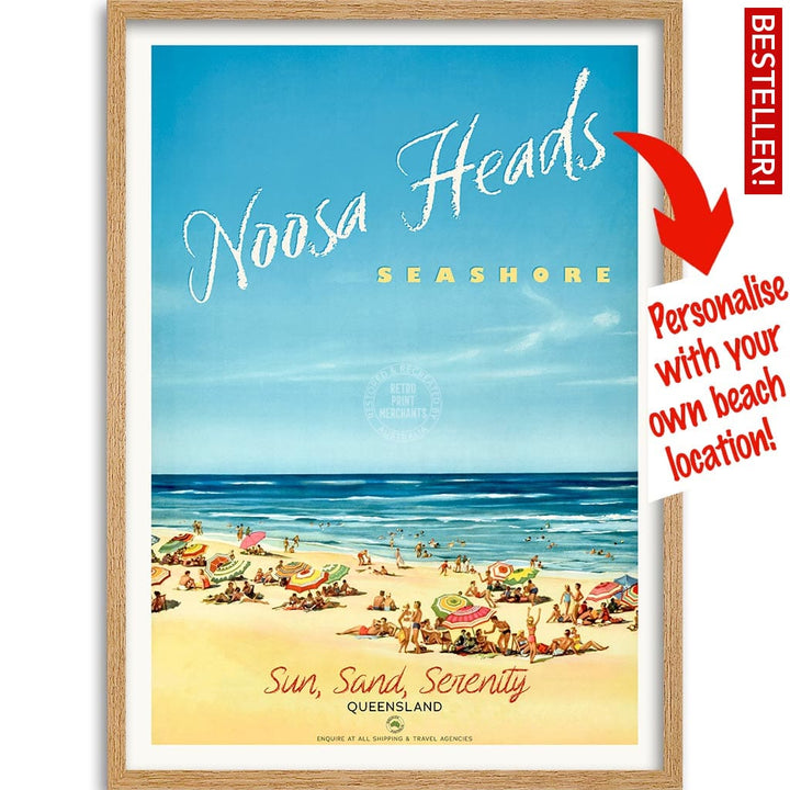 Your Own Beach Location | Personalise It Or Keep Noosa Heads A3 297 X 420Mm 11.7 16.5 Inches /