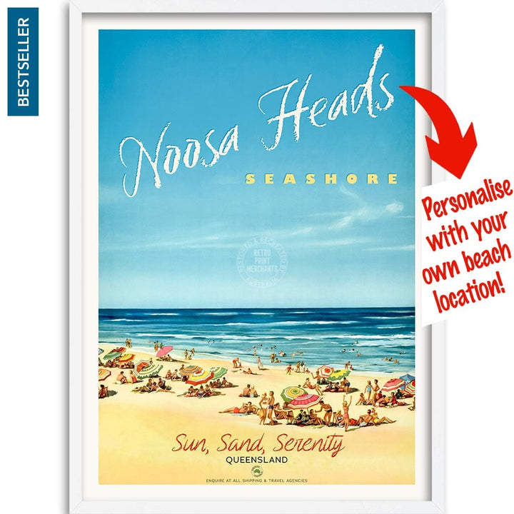 Your Own Beach Location | Personalise It Or Keep Noosa Heads A3 297 X 420Mm 11.7 16.5 Inches /
