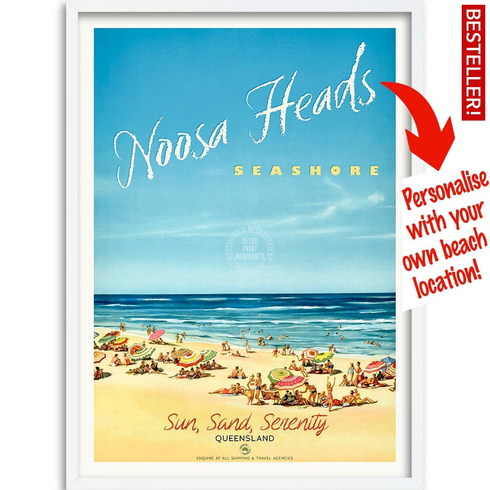 Your Own Beach Location | Personalise It Or Keep Noosa Heads A3 297 X 420Mm 11.7 16.5 Inches /