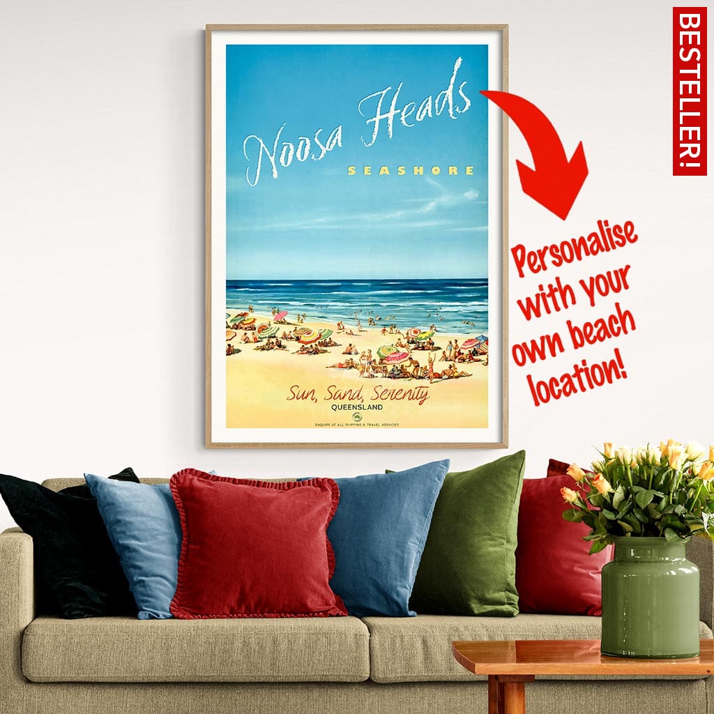 Your Own Beach Location | Personalise It Or Keep Noosa Heads Print Art
