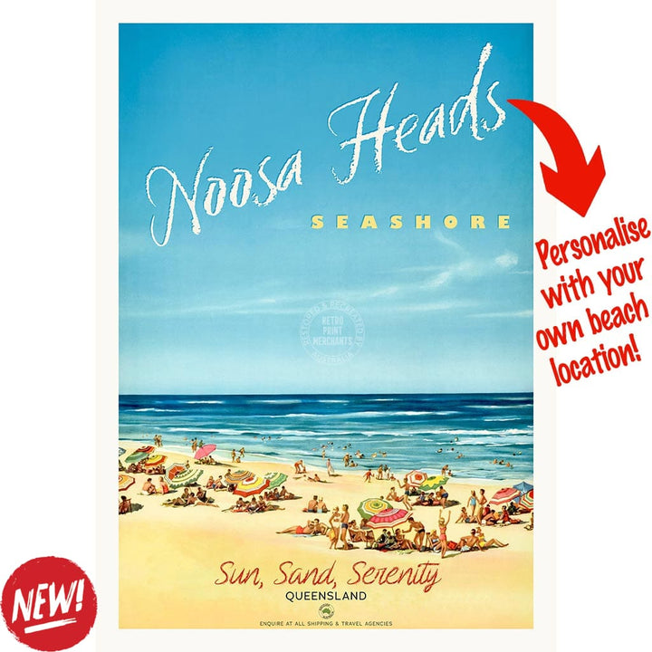 Your Own Beach Location | Personalise It Or Keep Noosa Heads A3 297 X 420Mm 11.7 16.5 Inches /