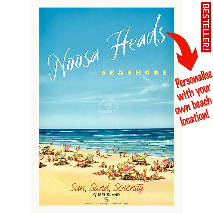 Your Own Beach Location | Personalise It Or Keep Noosa Heads A3 297 X 420Mm 11.7 16.5 Inches /