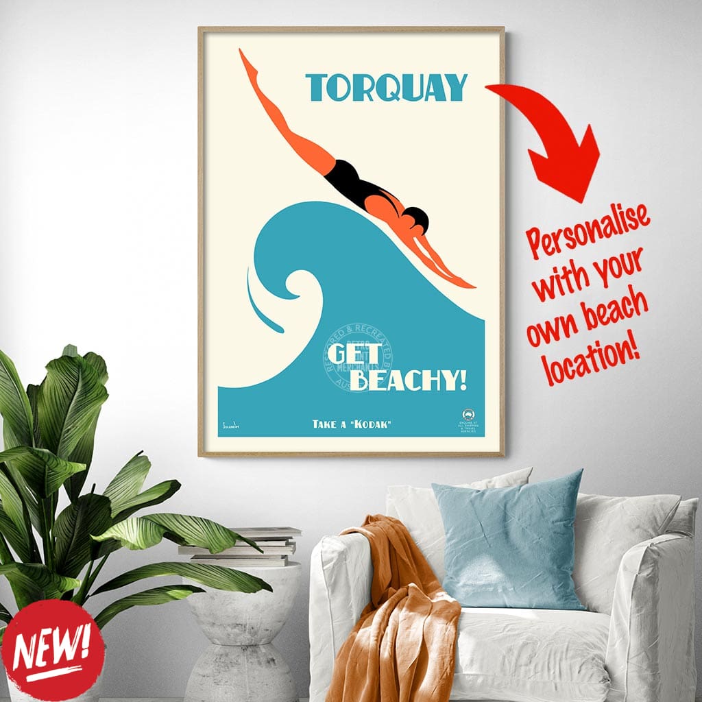 Your Own Beach Location | Personalise It Or Keep Torquay Print Art