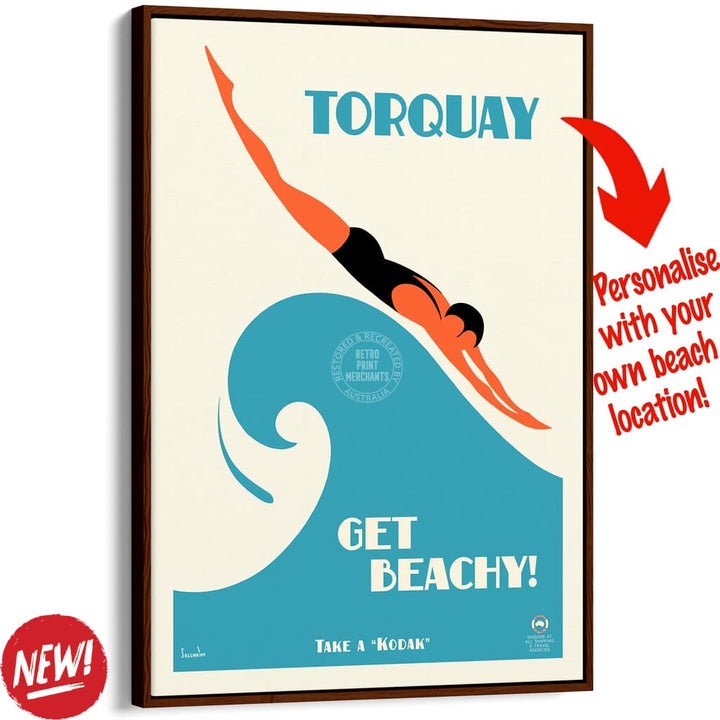 Your Own Beach Location | Personalise It Or Keep Torquay Print Art