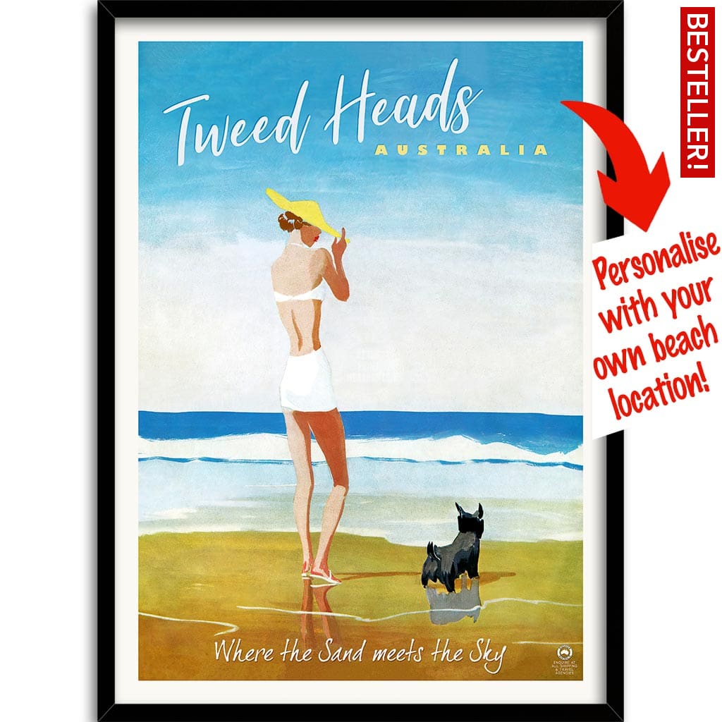 Your Own Beach Location | Personalise It Or Keep Tweed Heads A3 297 X 420Mm 11.7 16.5 Inches /