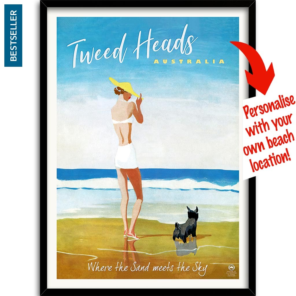 Your Own Beach Location | Personalise It Or Keep Tweed Heads A3 297 X 420Mm 11.7 16.5 Inches /