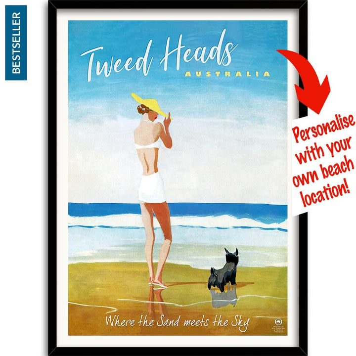 Your Own Beach Location | Personalise It Or Keep Tweed Heads A3 297 X 420Mm 11.7 16.5 Inches /