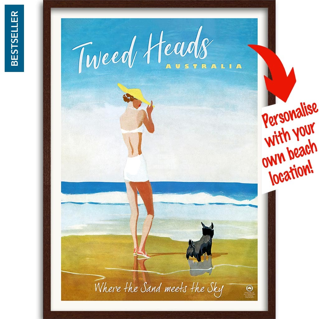 Your Own Beach Location | Personalise It Or Keep Tweed Heads A3 297 X 420Mm 11.7 16.5 Inches /