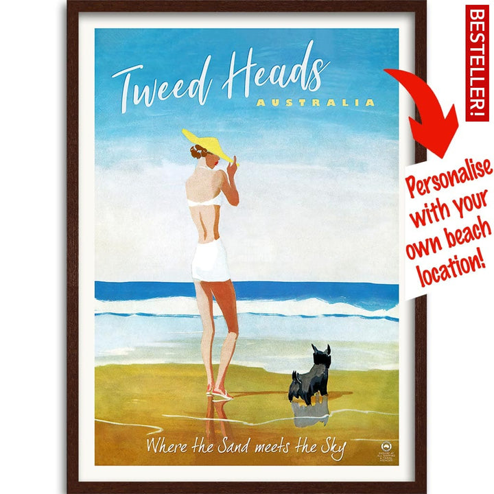 Your Own Beach Location | Personalise It Or Keep Tweed Heads A3 297 X 420Mm 11.7 16.5 Inches /