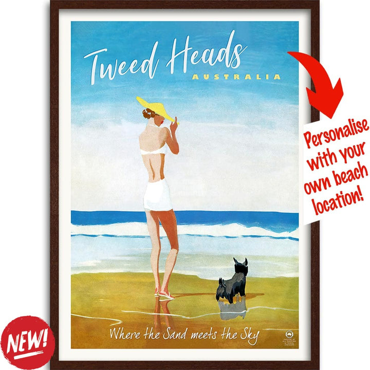 Your Own Beach Location | Personalise It Or Keep Tweed Heads A3 297 X 420Mm 11.7 16.5 Inches /