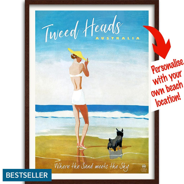 Your Own Beach Location | Personalise It Or Keep Tweed Heads A3 297 X 420Mm 11.7 16.5 Inches /