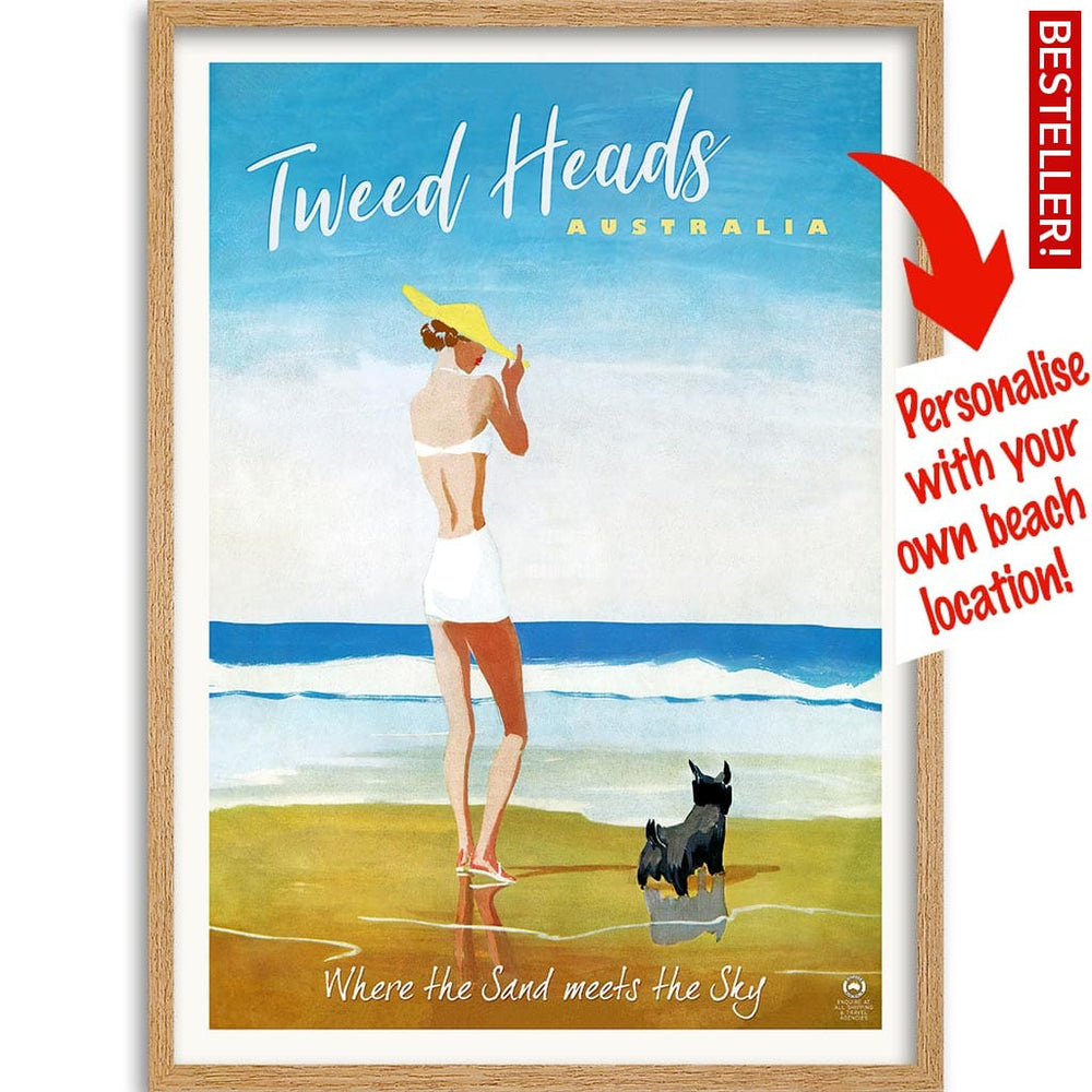 Your Own Beach Location | Personalise It Or Keep Tweed Heads A3 297 X 420Mm 11.7 16.5 Inches /