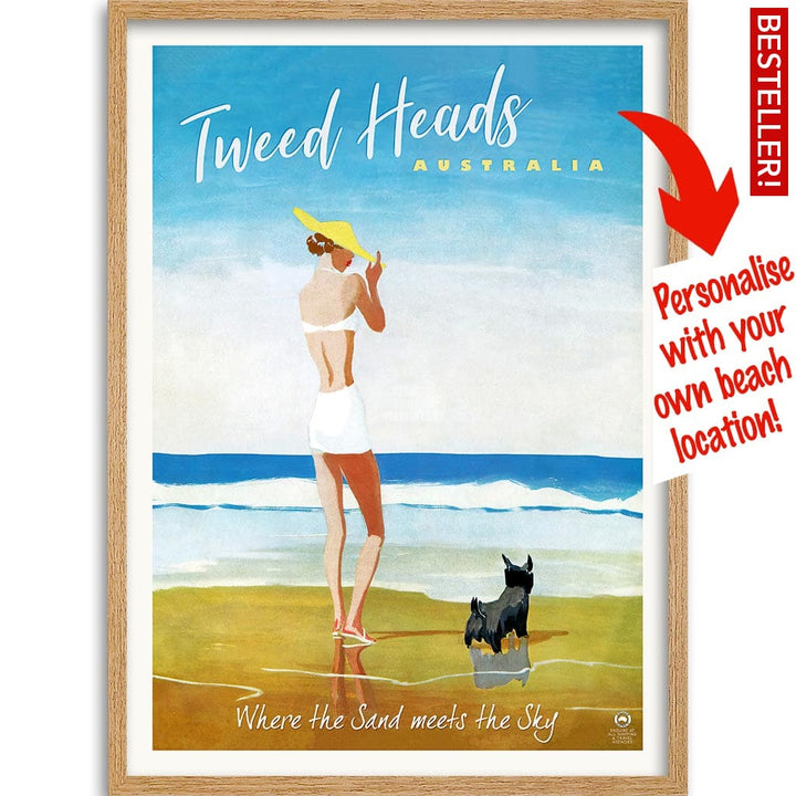 Your Own Beach Location | Personalise It Or Keep Tweed Heads A3 297 X 420Mm 11.7 16.5 Inches /