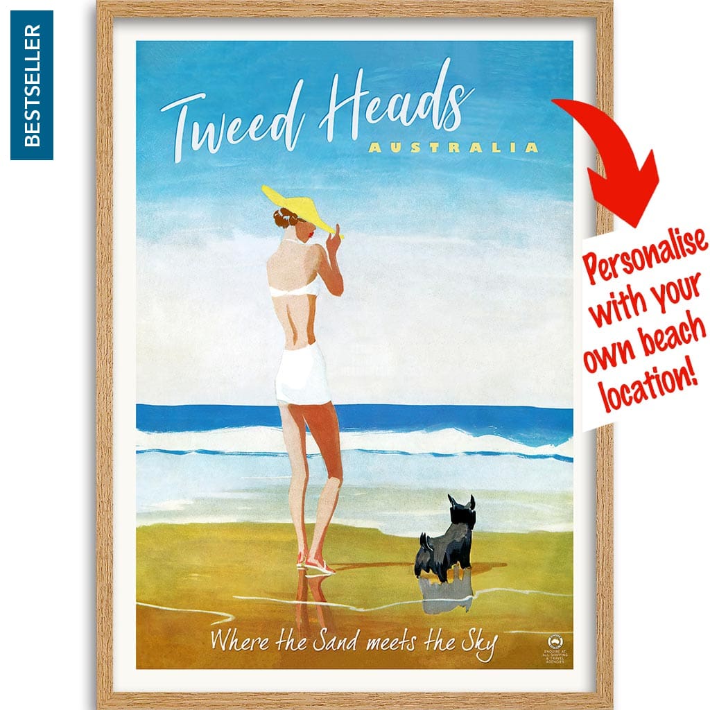 Your Own Beach Location | Personalise It Or Keep Tweed Heads A3 297 X 420Mm 11.7 16.5 Inches /